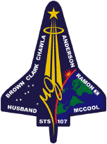 Columbia Mission STS 107 Patch